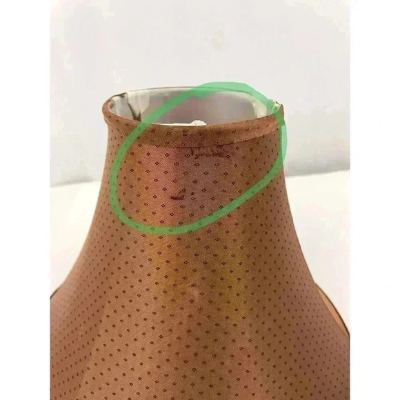 Brown Fabric Bell Shaped Lamp Shade 4"x11"x8.5" - Picture 4 of 9